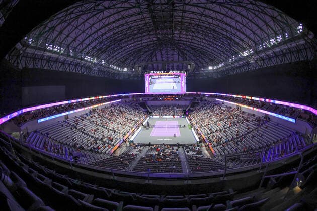 FORT WORTH, TX - NOVEMBER 01: Stadium view during the WTA, Tennis Damen Finals on November 1, 2022 at Dickies Arena in Fort Worth, TX. (Photo by George Walker Icon Sportswire) TENNIS: NOV 01 WTA Finals Icon221101030