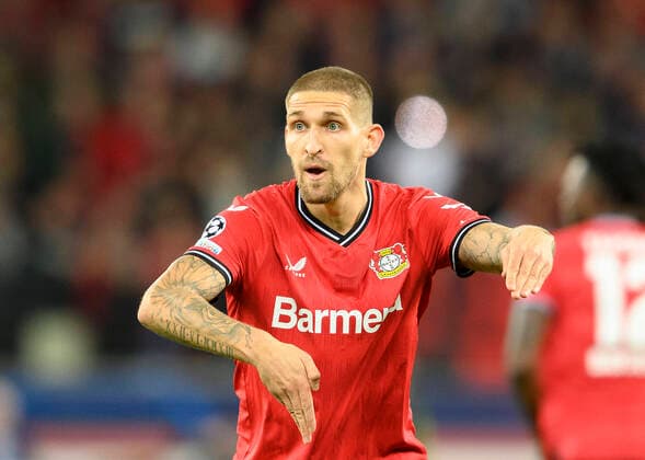 Robert ANDRICH LEV gesture, gesture, football Champions League, preliminary round 6 matchday, Bayer 04 Leverkusen LEV Club Bruegge CB 0 0, on 01 11 2022 in Leverkusen Germany Â