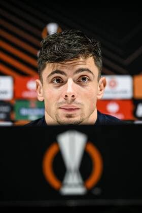 LEUVEN, BELGIUM - NOVEMBER 02 : Vanzeir Dante forward of Union St-Gilloise pictured during a press conference, PK, Pressekonferenz prior to the UEFA Europa League match between Union St-Gilloise and Union Berlin at the King Power Stadium at den Dreef November 2, 2022 in Leuven, Belgium, 2 11 2022 ( Union ST-Gilloise press conference. PhotoNews Panoramic 