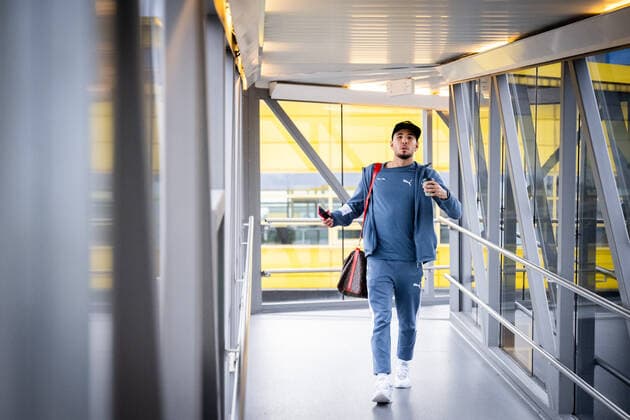 221102 Sergio Pena during the team travel from Malmö to Braga ahead of Europa League on November 2, 2022 in Malmö Photo Petter Arvidson BILDBYRAN code PA PA0428 football football soccer fotball uefa europa league travel malmö ff bbeng team travel,  Copyright: PETTERxARVIDSON BB221102PA086