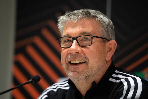 Football, men, season 2022 2023, Europa League, Royale Union Saint Gilloise 1 FC Union Berlin group stage, group D, matchday 6 , press conference and training of 1 FC Union the day before the match, coach Urs Fischer 1 FC Union Berlin , 02 11 2022, Copyright: xSebastianxRäppold MatthiasxKochx