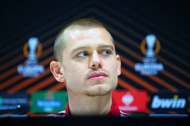 Football, Men, 2022 2023 season, Europa League, Royale Union Saint Gilloise 1 FC Union Berlin group stage, Group D, Matchday 6 , 1 FC Union press conference and training the day before the match, Julian Ryerson 1 FC Union Berlin , 02 11 2022, Copyright: xSebastianxRäppold MatthiasxKochx