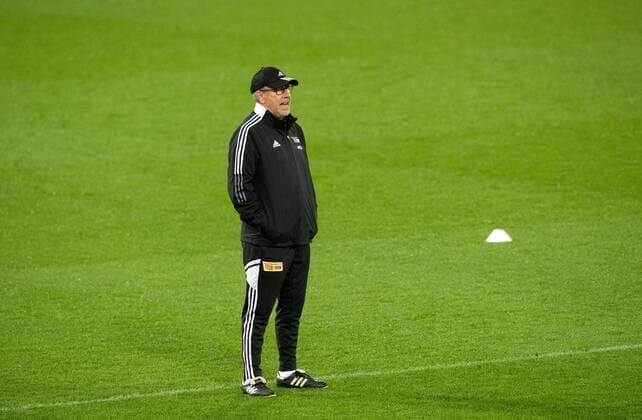 Football, men, season 2022 2023, Europa League, Royale Union Saint Gilloise 1 FC Union Berlin group stage, group D, matchday 6 , press conference and training of 1 FC Union the day before the match, coach Urs Fischer 1 FC Union Berlin , 02 11 2022, Copyright: xSebastianxRäppold MatthiasxKochx