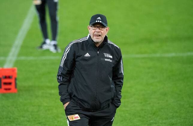 Football, men, season 2022 2023, Europa League, Royale Union Saint Gilloise 1 FC Union Berlin group stage, group D, matchday 6 , press conference and training of 1 FC Union the day before the match, coach Urs Fischer 1 FC Union Berlin , 02 11 2022, Copyright: xSebastianxRäppold MatthiasxKochx