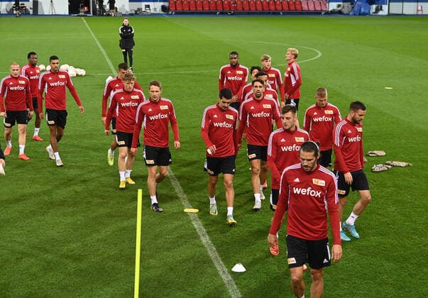 Football, men, season 2022 2023, Europa League, Royale Union Saint Gilloise 1 FC Union Berlin group stage, group D, matchday 6 , training of 1 FC Union the day before the match, in front Christopher Trimmel 1 FC Union , 02 11 2022, Copyright: xMatthiasxKochx