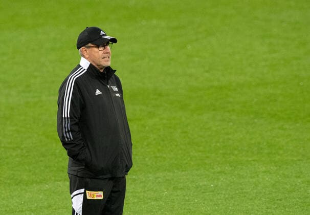 Football, men, season 2022 2023, Europa League, Royale Union Saint Gilloise 1 FC Union Berlin group stage, group D, matchday 6 , press conference and training of 1 FC Union the day before the match, coach Urs Fischer 1 FC Union Berlin , 02 11 2022, Copyright: xSebastianxRäppold MatthiasxKochx
