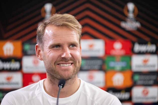 221102 Ola Toivonen during a press conference with Malmö FF on November 2, 2022 in Braga Photo Petter Arvidson BILDBYRAN code PA PA0429 football football soccer fotball uefa europa league press conference press conference malmö ff bbeng,  Copyright: PETTERxARVIDSON BB221102PA105