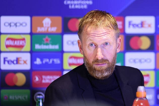 Chelsea FC v Dinamo Zagreb: Group E - UEFA Champions League LONDON, ENGLAND - NOVEMBER 02: Chelsea coach Graham Potter on the press conference, PK, Pressekonferenz after the UEFA Champions League group E match between Chelsea FC and Dinamo Zagreb at Stamford Bridge on November 2, 2022 in London, United Kingdom. LukaxStanzl PIXSELL