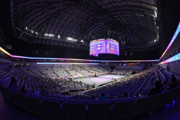 FORT WORTH, TX - NOVEMBER 02: Stadium view during the WTA, Tennis Damen Finals on November 2, 2022 at Dickies Arena in Fort Worth, TX. (Photo by George Walker Icon Sportswire) TENNIS: NOV 02 WTA Finals Icon22110233