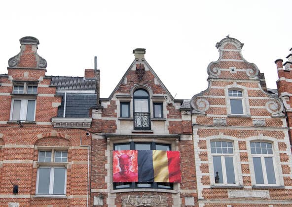 Football, men, season 2022 2023, Europa League group stage, group D, matchday 6 , Royale Union Saint Gilloise 1 FC Union Berlin, Belgium flag with devil in Leuven, 03 11 2022, Copyright: xSebastianxRäppold MatthiasxKochx