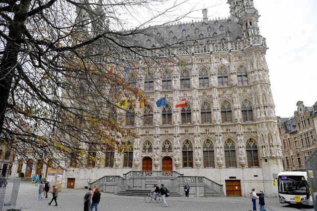 Football, Men, 2022 2023 season, Europa League Group Stage, Group D, Matchday 6 , Royale Union Saint Gilloise 1 FC Union Berlin, on the morning of the match in downtown Leuven, City Hall, 03 11 2022, Copyright: xMatthiasxKochx