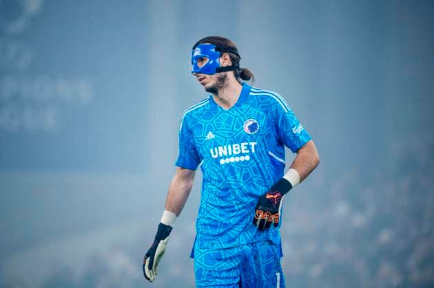 221102 Goalkeeper Kamil Grabara of FC Copenhagen during the UEFA Champions League football match between FC Copenhagen and Dortmund on November 2, 2022 in Copenhagen Photo Christian Örnberg BILDBYRAN COP 166 CO0241 fotbol football soccer fotball champions league fc copenhagen dortmund bbeng,  Copyright: CHRISTIANxÖRNBERG BB221102CO122