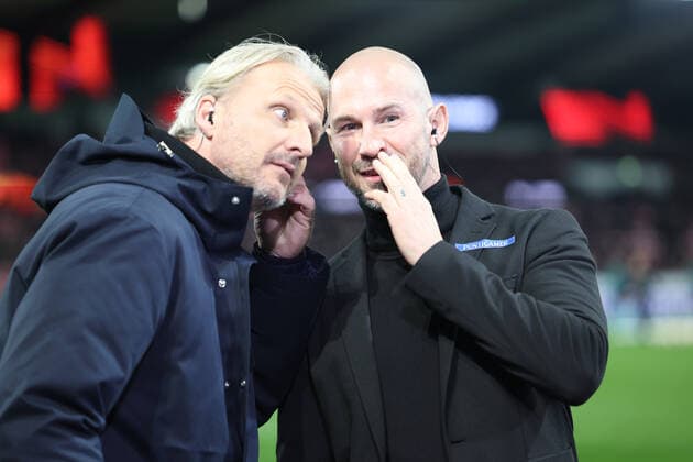SOCCER - UEFA EL, Midtjylland vs Sturm HERNING,DENMARK,03.NOV.22 - SOCCER - UEFA Europa League, group stage, FC Midtjylland vs SK Sturm Graz. Image shows Markus Schopp and head coach Christian Ilzer (Sturm).  GEPAxpictures xChrisxBauer