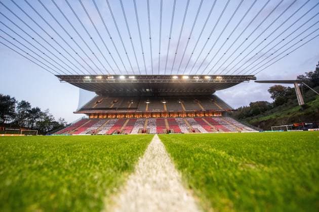 221103 General view of Estadio Municipal de Braga ahead of the UEFA Europa League between Braga and Malmö FF on November 3, 2022 in Braga Photo Petter Arvidson BILDBYRAN code PA PA0430 football football soccer fotball uefa europa league braga malmö ff bbeng arena interior Estadio Municipal de Braga,  Copyright: PETTERxARVIDSON BB221103PA007