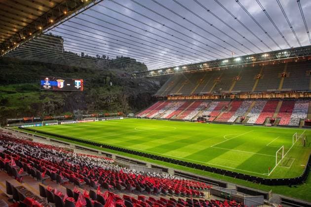 221103 General view of Estadio Municipal de Braga ahead of the UEFA Europa League between Braga and Malmö FF on November 3, 2022 in Braga Photo Petter Arvidson BILDBYRAN code PA PA0430 football football soccer fotball uefa europa league braga malmö ff bbeng arena interior Estadio Municipal de Braga,  Copyright: PETTERxARVIDSON BB221103PA012