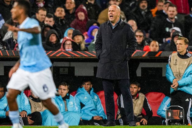 UEFA Europa League: Feyenoord v Lazio Roma Rotterdam - Feyenoord coach Arne Slot during the match between Feyenoord v Lazio Roma at Stadion Feijenoord De Kuip on 3 November 2022 in Rotterdam, The Netherlands. Copyright: xTomxBodex