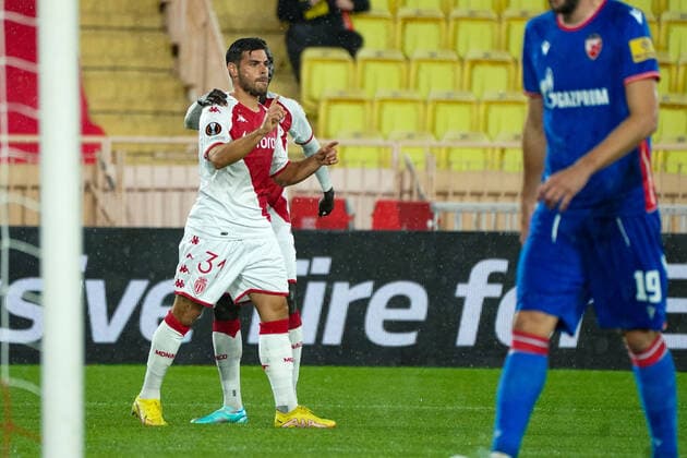 joie - Kevin Volland (AS Monaco) FOOTBALL : AS Monaco vs Etoile Rouge de Belgrade - Europa League - Phase de groupe H - Monaco - 03 11 2022 NorbertScanella Panoramic 