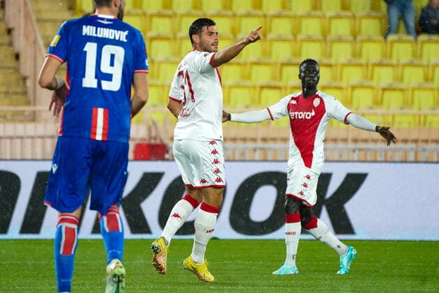 joie - Kevin Volland (AS Monaco) FOOTBALL : AS Monaco vs Etoile Rouge de Belgrade - Europa League - Phase de groupe H - Monaco - 03 11 2022 NorbertScanella Panoramic 
