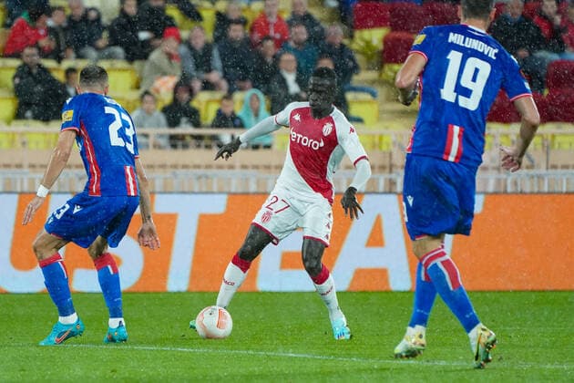 Krepin Diatta (AS Monaco) FOOTBALL : AS Monaco vs Etoile Rouge de Belgrade - Europa League - Phase de groupe H - Monaco - 03 11 2022 NorbertScanella Panoramic 