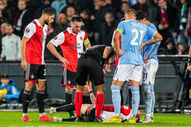 UEFA Europa League: Feyenoord v Lazio Roma Rotterdam - Sebastian Szymanski of Feyenoord during the match between Feyenoord v Lazio Roma at Stadion Feijenoord De Kuip on 3 November 2022 in Rotterdam, The Netherlands. Copyright: xTomxBodex