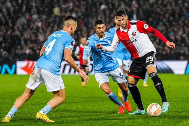 UEFA Europa League: Feyenoord v Lazio Roma Rotterdam - Santiago Gimenez of Feyenoord during the match between Feyenoord v Lazio Roma at Stadion Feijenoord De Kuip on 3 November 2022 in Rotterdam, The Netherlands. Copyright: xYannickxVerhoevenx