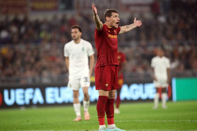 Rome, Italy 03.11.2022: Andrea Belotti of Roma in action during the Europe Uefa League 2022-2023 Group C, day 6, football match between AS Roma vs Ludogorests at Olympic Stadium in Rome.  Copyright: xmarcoxiacobuccix xipa-agency.netx xmarcoxiacobuccix 0