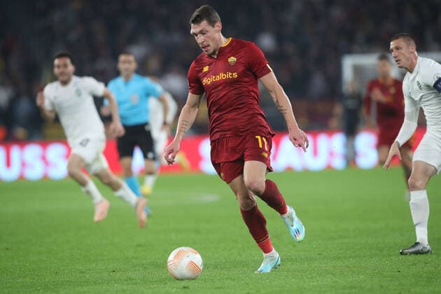 Rome, Italy 03.11.2022: Andrea Belotti of Roma in action during the Europe Uefa League 2022-2023 Group C, day 6, football match between AS Roma vs Ludogorests at Olympic Stadium in Rome.  Copyright: xmarcoxiacobuccix xipa-agency.netx xmarcoxiacobuccix 0