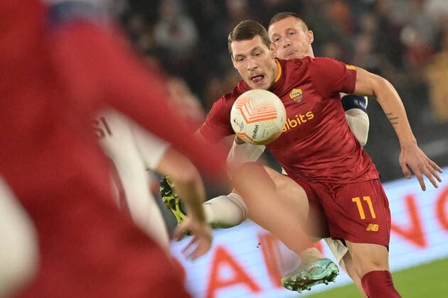 Foto Alfredo Falcone LaPresse 03 Novembre 2022 - Roma, Italia - calcio - Roma - Ludogorets - Europa League 2022 2023 - Stadio Olimpico. Nella foto: Andrea Belotti of AS Roma Foto Alfredo Falcone LaPresse November 03, 2022 Rome, Italy - sport, soccer - Roma - Ludogorets - Europe League 2022 2023 - Olimpic Stadium. In the pic: Andrea Belotti of AS Roma  Copyright: xAlfredoxFalcone LaPressex