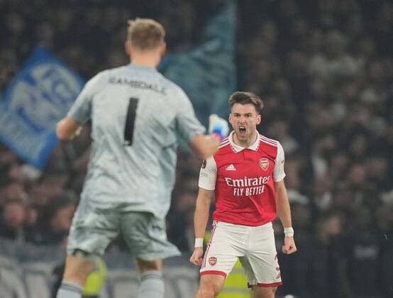 Sport Themen der Woche KW44 Sport Bilder des Tages Mandatory Credit: Photo by Dave Shopland Shutterstock (13602543n) Kieran Tierney of Arsenal celebrates scoring opening goal 1-0 Arsenal v FC Zurich, UEFA Europa League, Group A, Football, Emirates Stadium, London, UK - 03 Nov 2022 EDITORIAL USE ONLY No use with unauthorised audio, video, data, fixture lists, club league logos or live services. Online in-match use limited to 120 images, no video emulation. No use in betting, games or single club league player publications. Arsenal v FC Zurich, UEFA Europa League, Group A, Football, Emirates Stadium, London, UK - 03 Nov 2022 EDITORIAL USE ONLY No use with unauthorised audio, video, data, fixture lists, club league logos or live services. Online in-match use limited to 120 images, no video emulation. No use in betting, games or single club league player publications.  Copyright: xDavexShopland Shutterstockx 13602543n