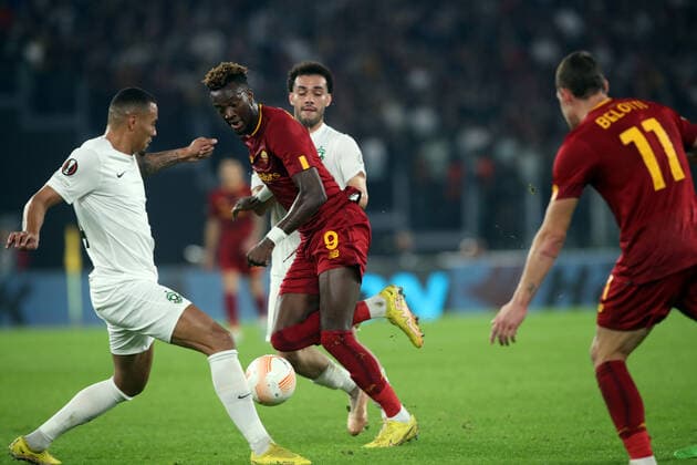 Rome, Italy 03.11.2022: Tammy Abraham of Roma in action during the Europe Uefa League 2022-2023 Group C, day 6, football match between AS Roma vs Ludogorests at Olympic Stadium in Rome.  Copyright: xmarcoxiacobuccix xipa-agency.netx xmarcoxiacobuccix 0