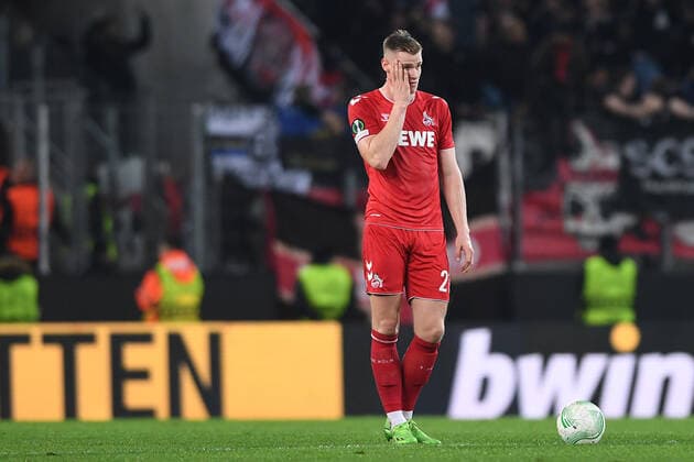 Soccer UEFA Conference League Group Stage 6 Matchday 1 FC Cologne OGC Nice on 03 11 2022 at RheinEnergieStadion in Cologne Steffen Tigges Cologne disappointed xHDx