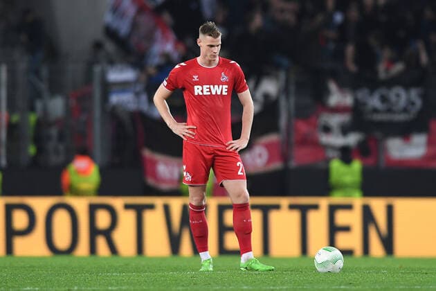 Soccer UEFA Conference League Group Stage 6 Matchday 1 FC Cologne OGC Nice on 03 11 2022 at RheinEnergieStadion in Cologne Steffen Tigges Cologne disappointed xHDx