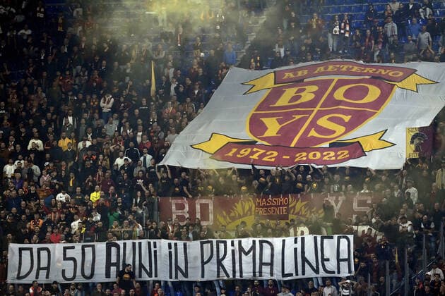 As Roma 03 11 2022 - Europa League Roma-Ludogorets foto Antonello Sammarco Image nella foto: tifosi Roma 