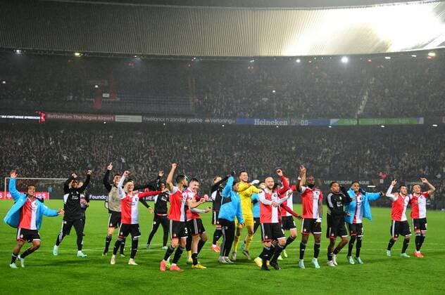 ROTTERDAM Feyenoord after the 1 0 win in the UEFA Europa League Group F match between Feyenoord and Lazio Roma at Feyenoord Stadium de Kuip on November 3, 2022 in Rotterdam, Netherlands ANP OLAF KRAAK UEFA Europa League Group F 2022 2023 xVIxANPxSportx xxANPxIVx 457181896 originalFilename: 457181896.jpg