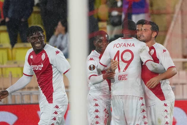 Kevin Volland (AS Monaco) - Youssouf Fofana (AS Monaco) - Breel Embolo (AS Monaco) FOOTBALL : AS Monaco vs Etoile Rouge de Belgrade - Europa League - Phase de groupe H - Monaco - 03 11 2022 NorbertScanella Panoramic 