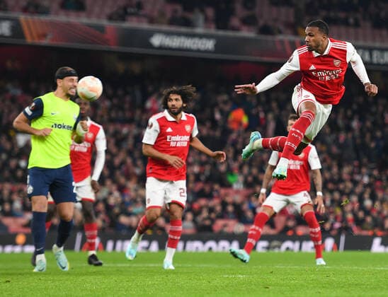 Arsenal v FC Zurich UEFA Europa League Gabriel of Arsenal during the UEFA Europa League match at the Emirates Stadium, London Content Not Available For UK Newspapers Copyright: xNigelxBramleyx FIL-17597-0026 UK Newspapers OUT