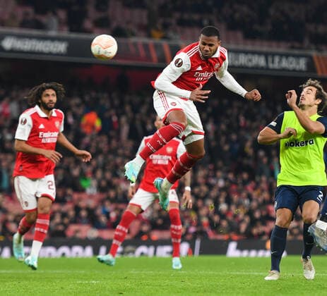 Arsenal v FC Zurich UEFA Europa League Gabriel of Arsenal during the UEFA Europa League match at the Emirates Stadium, London Content Not Available For UK Newspapers Copyright: xNigelxBramleyx FIL-17597-0027 UK Newspapers OUT