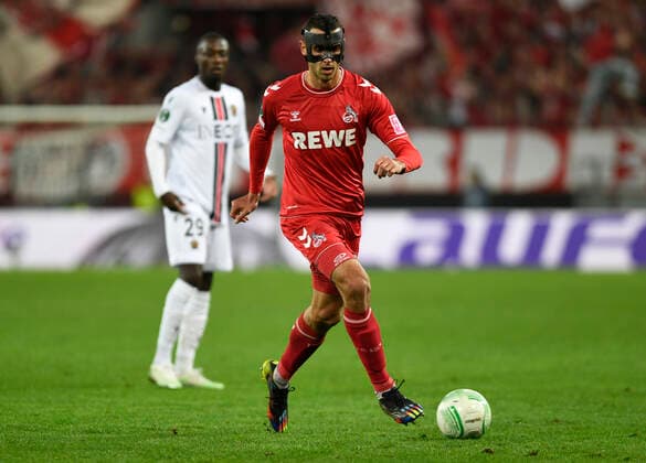 03 11 2022, Cologne, Germany, RheinEnergieStadium, 1 FC Koeln vs OGC Nice UEFA Europa Conference League Group D, Ellyes Skhiri 1 FC Koeln in action, on the ball, individual action Photo Ralf Treese Cologne RheinEnergieStadium North Rhine Westphalia Germany  521_KOENIZ20221103_015 Treese-521