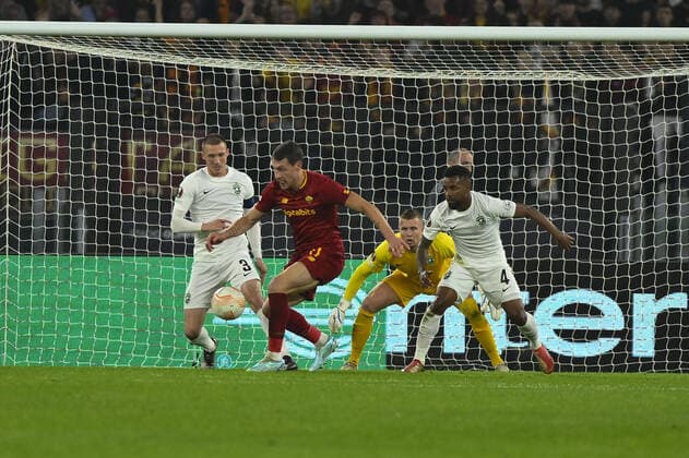 Andrea Belotti of A.S. Roma during the sixth day of UEFA Europa League Group C match between A.S. Roma and PFC Ludogorets 1945 at Olimpico Stadium on November 3, 2022 in Rome, Italy.  Copyright: xDomenicoxCippitellix xipa-agencyx xLivexMediax 0