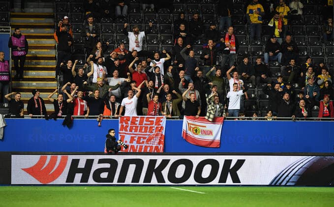 Football, men, season 2022 2023, Europa League group stage, group D, matchday 6 , Royale Union Saint Gilloise 1 FC Union Berlin, despite the ban, with the start of the second half suddenly around 50 unions are in the stadium, 03 11 2022, Copyright: xSebastianxRäppold MatthiasxKochx