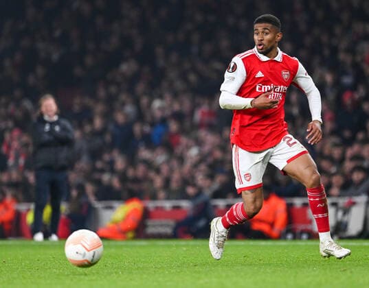 Arsenal v FC Zurich UEFA Europa League Reiss Nelson of Arsenal shoots during the UEFA Europa League match at the Emirates Stadium, London Content Not Available For UK Newspapers Copyright: xNigelxBramleyx FIL-17597-0035 UK Newspapers OUT