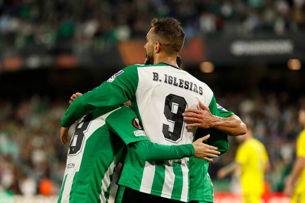November 3, 2022, Seville, Spain: Players of Betis celebrate after scoring 3-0 during the Europa League Group C soccer match between Real Betis and HJK Helsinki at Benito Villamarin Stadium Seville Spain - ZUMAa142 20221103_zap_a142_024 Copyright: xDanielxGonzalezxAcunax