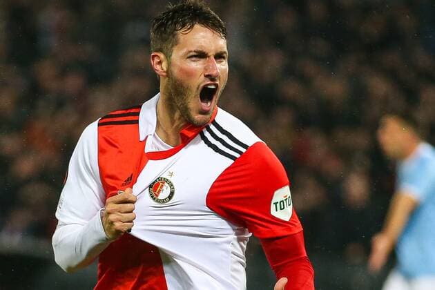 ROTTERDAM, 3-11-2022, Stadium de Kuip, the UEFA Europa League Feyenoord - Lazio Roma, Feyenoord player Santiago Gimenez scores 1-0 Feyenoord - Lazio  x19135107x Copyright: