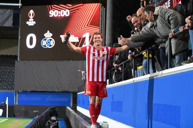 Football, Men, 2022 2023 season, Europa League group stage, Group D, Matchday 6 , Royale Union Saint Gilloise 1 FC Union Berlin, Kevin Behrens 1 FC Union Berlin, 17 , 03 11 2022, Copyright: xMatthiasxKochx
