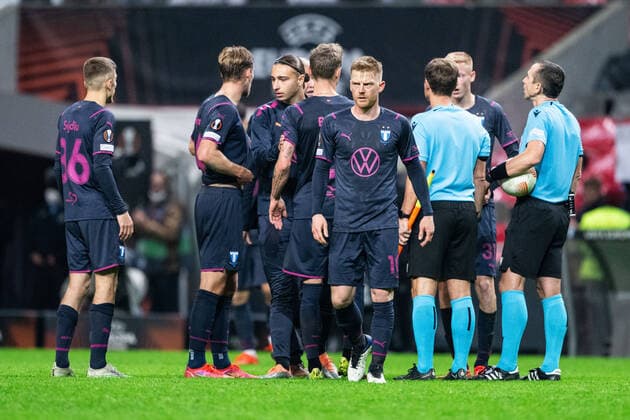 221103 Anders Christiansen of Malmö FF looks dejected after the UEFA Europa League between Braga and Malmö FF on November 3, 2022 in Braga Photo Petter Arvidson BILDBYRAN code PA PA0430 football football soccer fotball uefa europa league braga malmö ff bbeng depp,  Copyright: PETTERxARVIDSON BB221103PA160