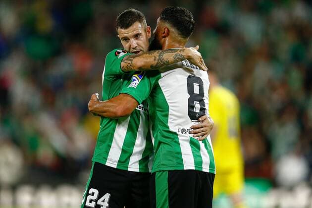 Mandatory Credit: Photo by Pressinphoto Shutterstock (13607381ab) Nabil Fekir, Aitor Ruibal of Real Betis Real Betis v HJK Helsinki, UEFA Europa League, Group C, date 6. Football, Benito Villamarin Stadium, Sevilla, Spain - 03 Nov 2022 Editorial use only Real Betis v HJK Helsinki, UEFA Europa League, Group C, date 6. Football, Benito Villamarin Stadium, Sevilla, Spain - 03 Nov 2022 Editorial use only Copyright: xPressinphoto Shutterstockx 13607381ab