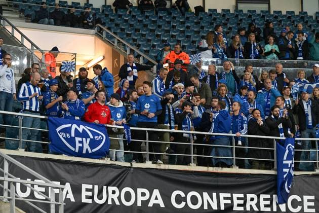 BELGIUM SOCCER UCL D6 F AA GENT VS MOLDE FK Fans and supporters of Molde FK pictured during a soccer game between AA Gent and Molde FK during the sixth and last matchday in group F in the Uefa Europa Conference League for the 2022-2023 season , on Thursday 3 th of November 2022 in Gent , Belgium . PHOTO DAVID CATRY SPORTPIX Gent Ghelamco Arena Oost-Vlaanderen Belgium  Copyright: xSportpix.bex xDavidxCatryxDavidxCatryx