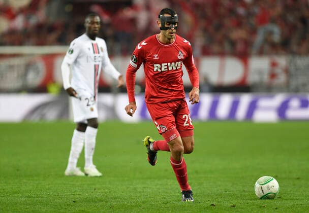 03 11 2022, Cologne, Germany, RheinEnergieStadium, 1 FC Koeln vs OGC Nice UEFA Europa Conference League Group D, Ellyes Skhiri 1 FC Koeln in action, on the ball, individual action Photo Ralf Treese Cologne RheinEnergieStadium North Rhine Westphalia Germany  521_KOENIZ20221103_055 Treese-521