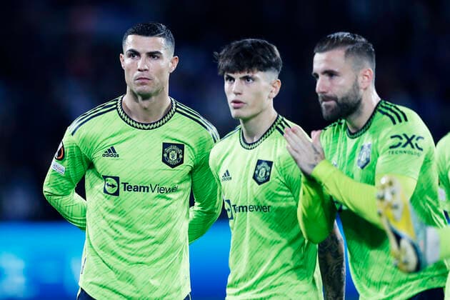 Cristiano Ronaldo, Alejandro Garnacho (Man.U), NOVEMBER 3, 2022 - Football Soccer : UEFA Europa League match between Real Sociedad 0-1 Manchester United, ManU at Reale Arena in San Sebastian, Spain. Noxthirdxpartyxsales  (202916664)