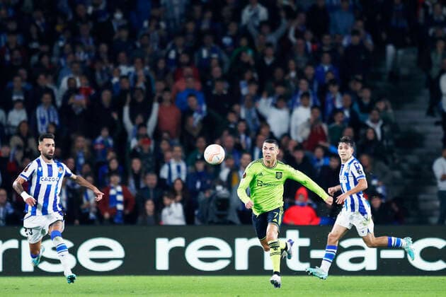 Cristiano Ronaldo (Man.U), NOVEMBER 3, 2022 - Football Soccer : UEFA Europa League match between Real Sociedad 0-1 Manchester United, ManU at Reale Arena in San Sebastian, Spain. Noxthirdxpartyxsales  (202916676)